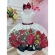 Vestido Infantil Off White Florido Marsala Busto Strass Festa