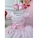 Vestido Infantil Rosa C/ Aplique de Flores e Broche Luxo