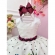 Vestido Infantil Off White Florido Marsala Busto Strass Festa