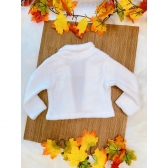 Casaco Infantil Branco de Lã Teddy Forrado