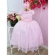 Vestido Infantil Rosa Bebê C/ Busto Nervura e Pérolas Damas