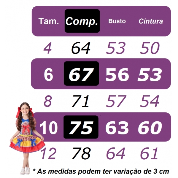 Vestido Infantil Junino Caipira Vermelho Xadrez Colorido Laços
