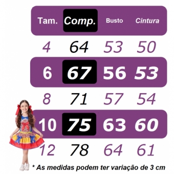Vestido Infantil Junino Caipira Vermelho Xadrez Colorido Laços