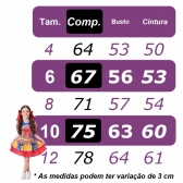Vestido Infantil Junino Caipira Vermelho Xadrez Colorido Laços
