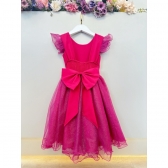 Vestido Infantil Pink Jardim das Borboletas Festas