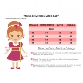 Vestido Infantil Azul Aplique Borboletas e Flores Renda Luxo