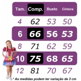 Vestido Infantil Junino Festas Azul Coração Colorido