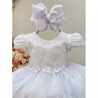 Vestido Infantil Jardim Encantado Rose Festa C/ Renda Luxo