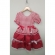 Vestido Infantil Junino Caipira Arraiá Vermelho Xadrez Laços
