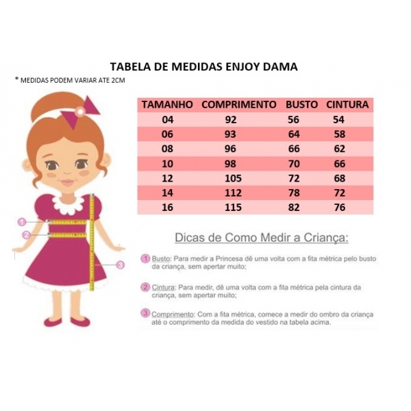 Vestido Infantil Pink C/ Renda Saia Branca Damas Longo