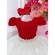 Vestido Infantil Vermelho Renda e Saia Off White Damas Longo