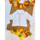 Casaco Infantil Branco de Lã Teddy Forrado