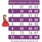 Vestido Infantil Salmão Saia C/ Glitter e Apliques de Flores