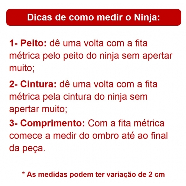 Fantasia Infantil Guerreiro Ninja Samurai C/ Faixa Festas
