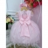 Vestido Infantil Rosa Plissado Aplique Flores Borboleta