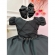 Vestido Infantil Preto C/ Cinto de Pérolas Casamentos
