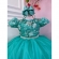 Vestido Infantil Damas Honra Casamento Verde C/ Renda Pérola