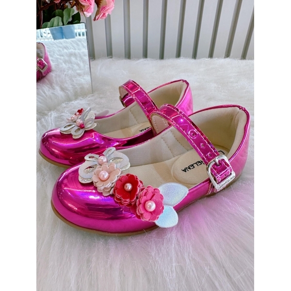 Sapatinho Pink Metalizado Jardim Encantado Luxo - Pink