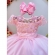 Vestido Infantil Rosa Claro Busto C/ Renda Luxo Damas Longo