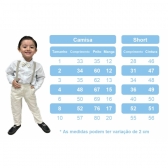 Conjunto Social Short Susp. Gravata Azul Marinho Camisa