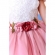 Vestido Infantil Off White Saia Rose C/ Renda e Broche Flor
