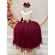 Vestido Infantil Off White Saia Marsala C/ Renda e Broche