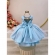 Vestido Infantil Azul Frozen Elsa Gelo C/ Capa de Luxo