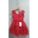Vestido Infantil Vermelho Saia Babados Glitter Daminhas Luxo