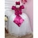Vestido Infantil Pink C/ Renda Saia Branca Damas Longo