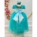 Vestido Infantil Verde Tule Renda Longo Dama Luxo Casamento