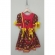 Vestido Infantil Junino Vermelho Xadrex Colorido Girassol C/ Bolsinha