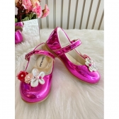 Sapatinho Pink Metalizado Jardim Encantado Luxo - Pink