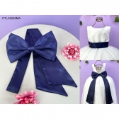 Faixa ajustável com Laço feitos de cetim várias cores para Vestidos 1 - Azul Royal