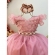 Vestido Infantil Longo Rose C/ Apliques e Renda Damas Festas