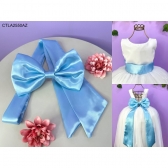 Faixa ajustável com Laço feitos de cetim várias cores para Vestidos 1 - Azul Royal