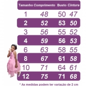 Vestido Infantil Rosa Claro Com Apliques de Flores Daminha